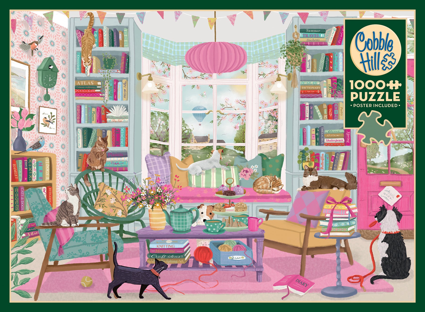 cobble-hill-1000-piece-bookclub-puzzle-1000-teile-katzen image 1