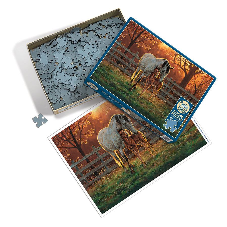 cobble-hill-500-piece-quiet-time-puzzle-pferde-500-teile image 3