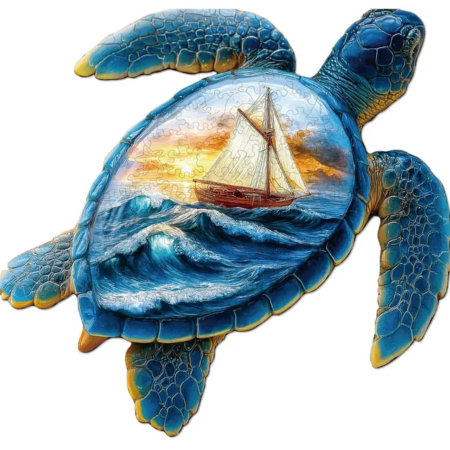 kaayee-wooden-puzzle-wave-voyager-schildkr-te-holz-medium image 1