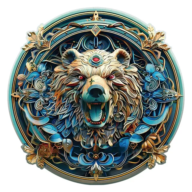 kaayee-wooden-puzzle-angry-bear-holzpuzzle-medium image 1