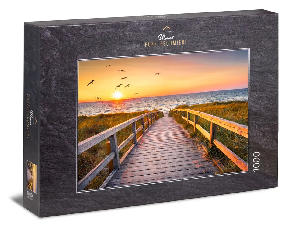 ulmer-puzzleschmiede-abendstunde-sylt-1000-teile-meer-puzzle image 1