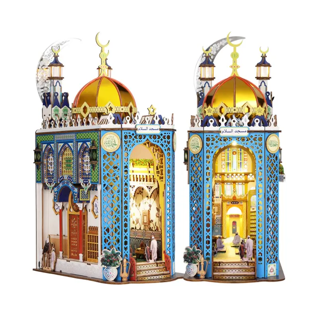 kaayee-book-nook-kit-mosque-3d-holzbau-beleuchtet image 1