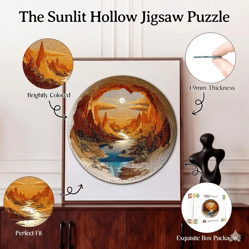 kaayee-the-sunlit-hollow-1000-teile-puzzle-rund-standard image 3
