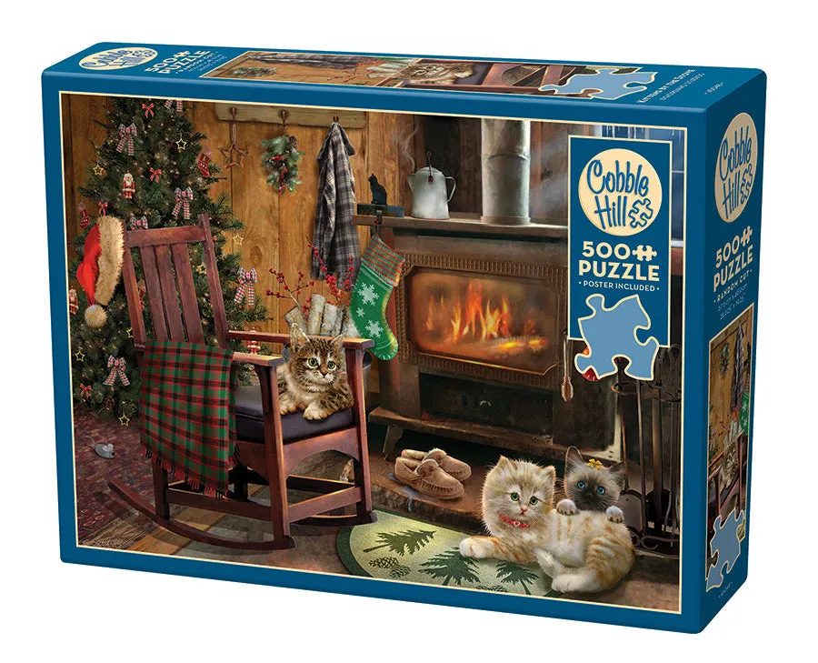 cobble-hill-500-piece-kittens-by-the-stove-puzzle-500-weihnachten image 1