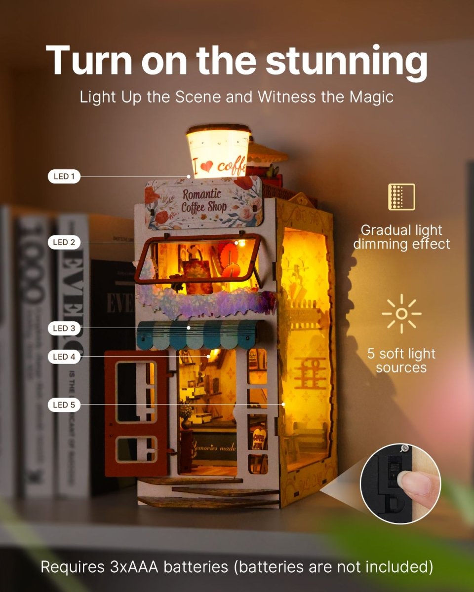 kaayee-book-nook-kit-romantic-coffee-shop-miniatur-led image 7