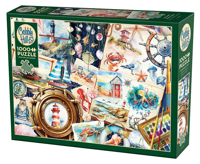 cobble-hill-1000-seashore-sketchbook-puzzle-1000-teile-meer image 1