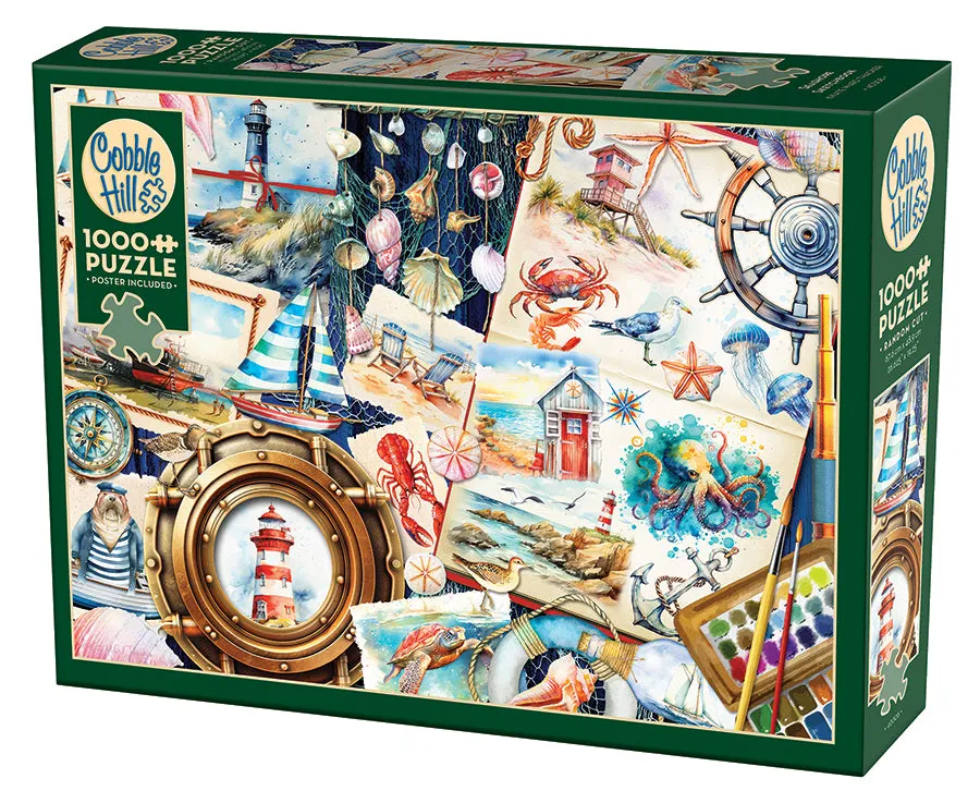 cobble-hill-1000-seashore-sketchbook-puzzle-1000-teile-meer image 1