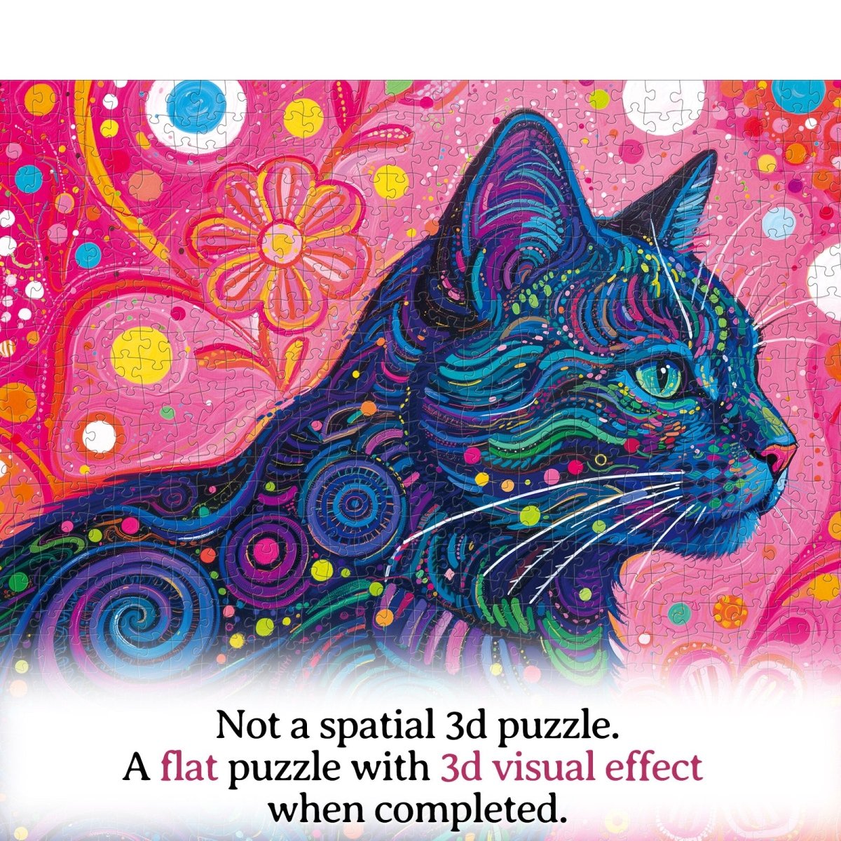 kaayee-cardboard-puzzle-psychedelic-cat-1000-teile image 5