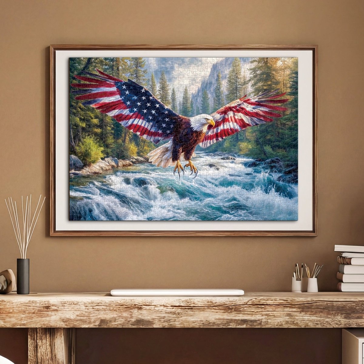 kaayee-flag-bald-eagle-2-1000-teile-puzzle-standard-adler image 4