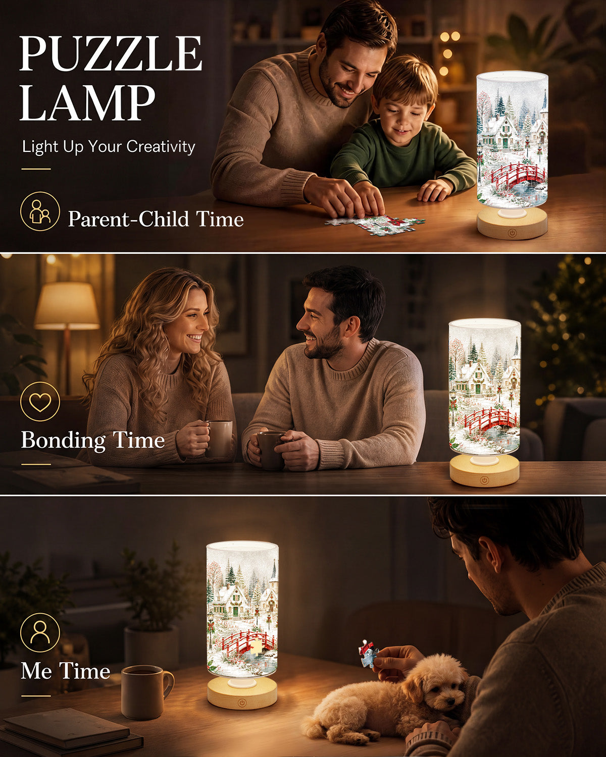kaayee-night-light-christmas-snow-village-puzzle-lampe-acryl image 7