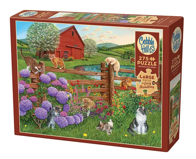 cobble-hill-easy-handling-275-farm-cats-275-teile-puzzle-katzen image 1