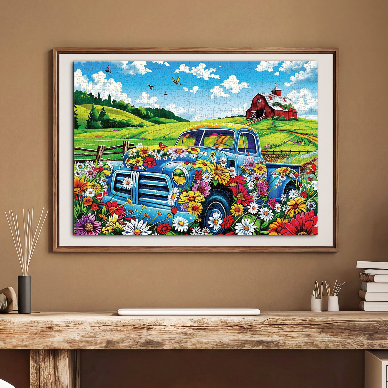 kaayee-countryside-flower-truck-1000-teile-puzzle-eco-blumenauto image 5