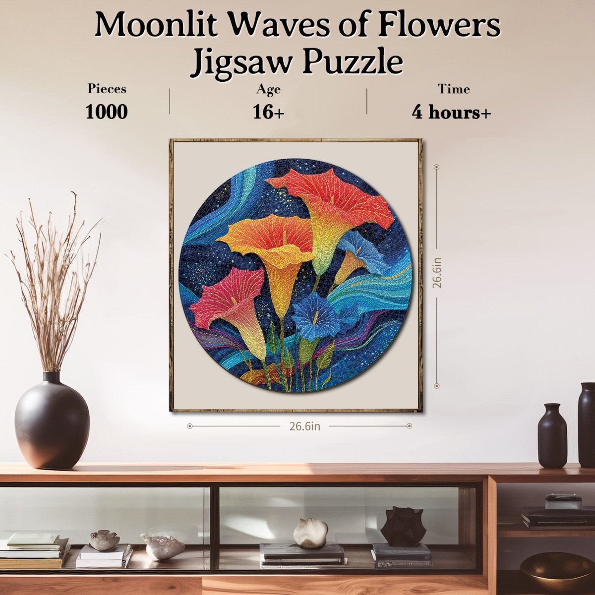 kaayee-cardboard-puzzle-moonlit-waves-flowers-1000-standard image 4