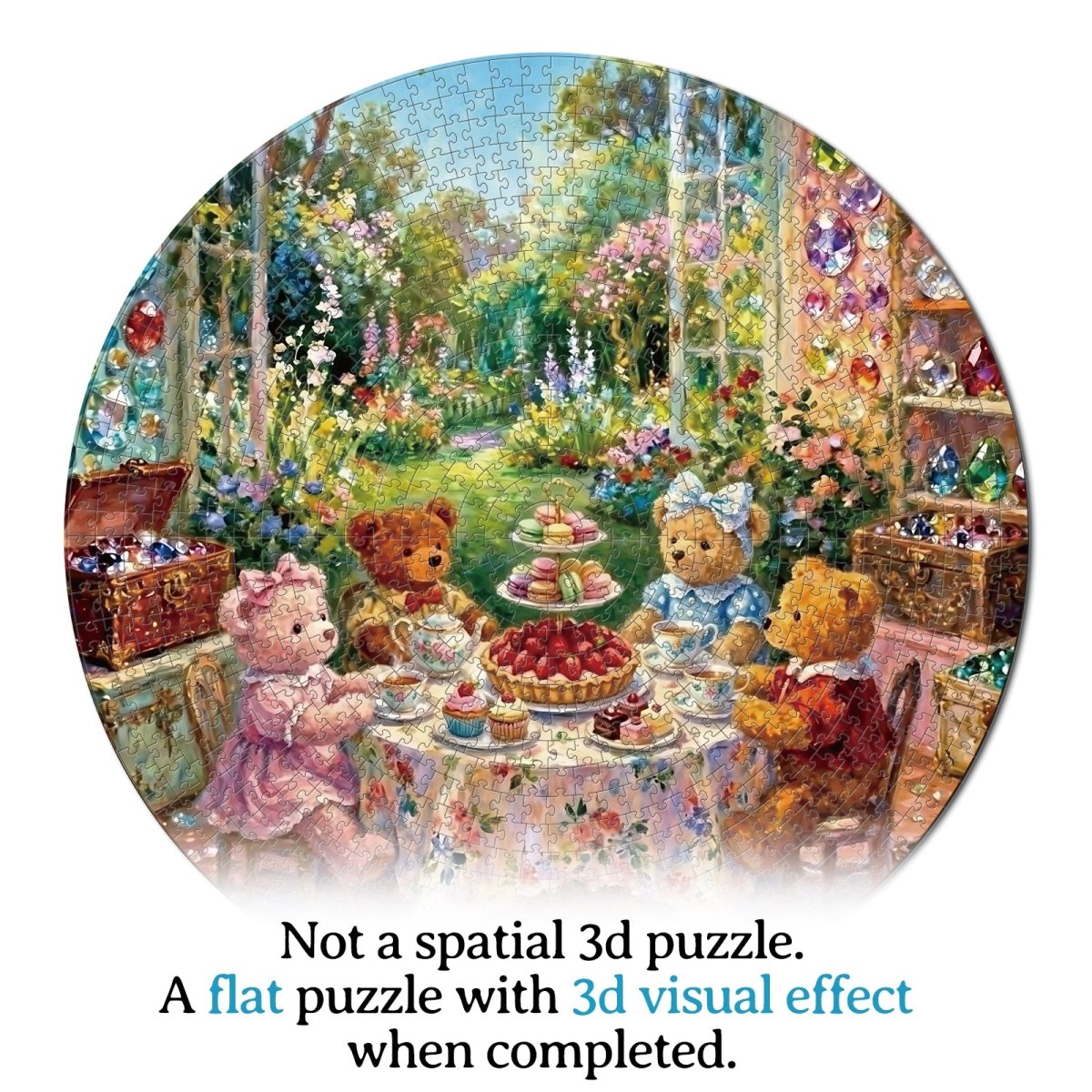 kaayee-cardboard-puzzle-teddy-tea-time-1000-teile image 5