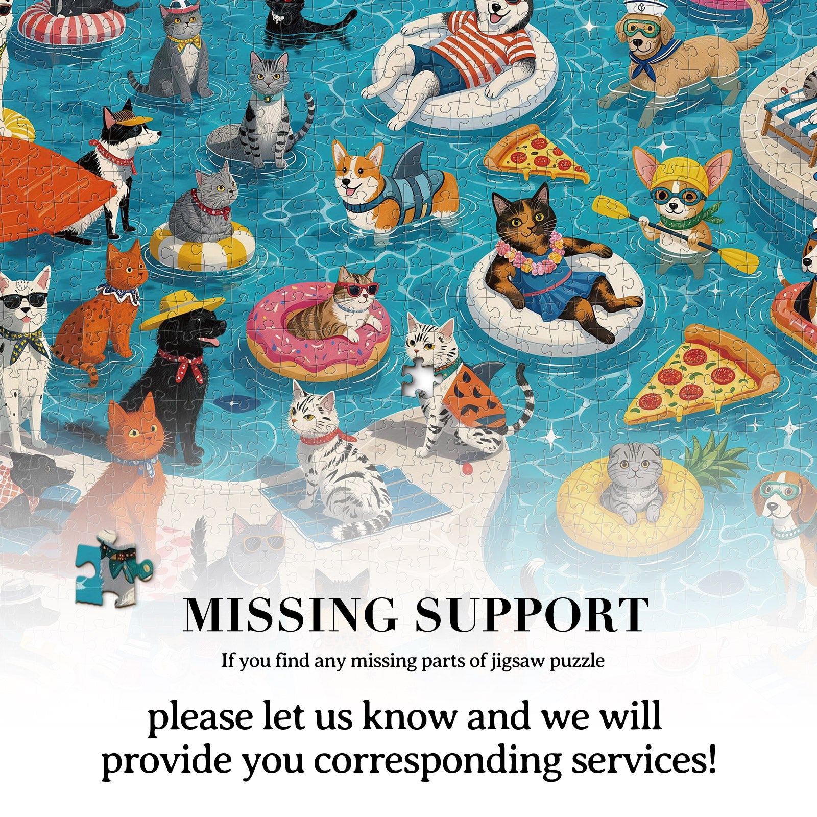 kaayee-poolside-pet-party-puzzle-1000-teile-eco-white-board image 7