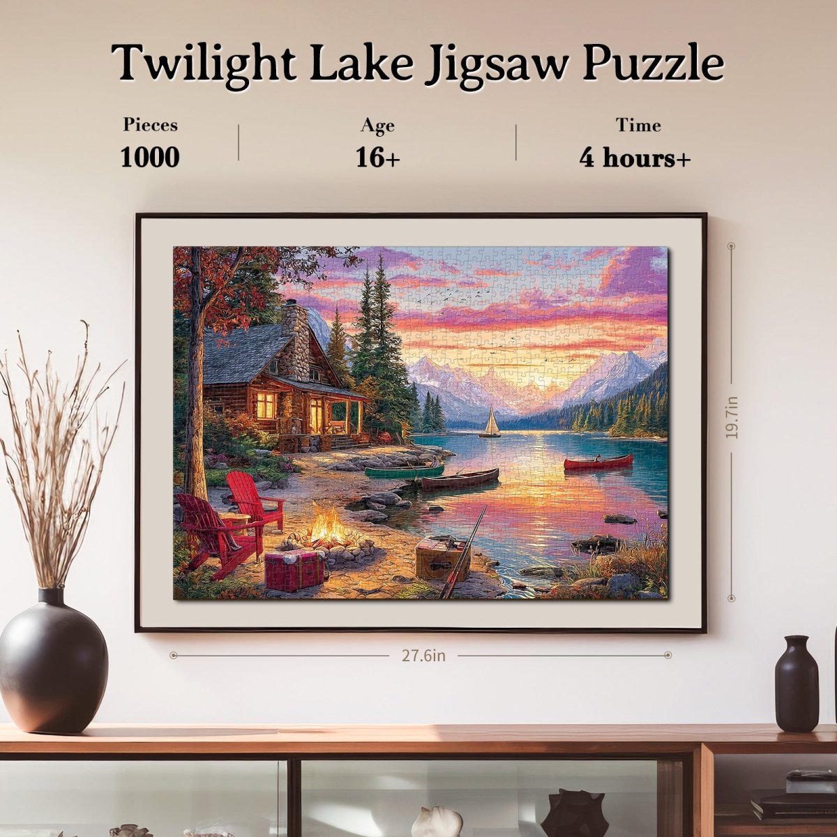 kaayee-cardboard-puzzle-twilight-lake-1000-teile-see-abendrot image 4