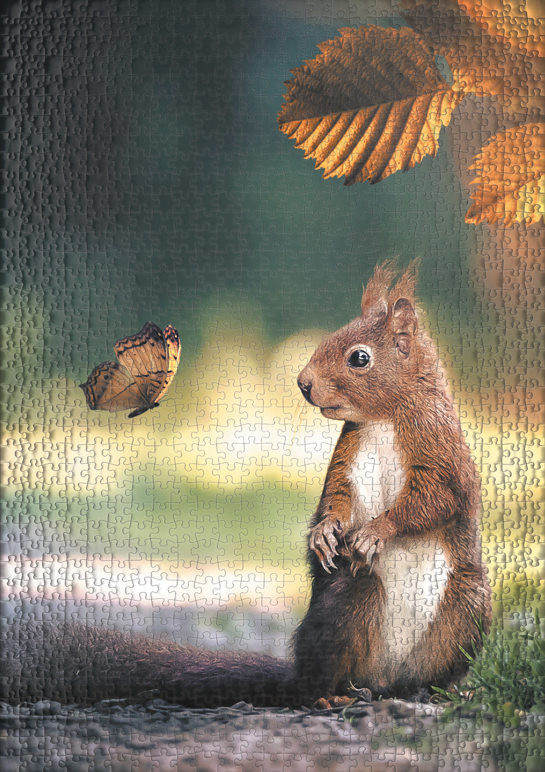 ulmer-puzzleschmiede-pinselohr-puzzle-1000-eichh-rnchen image 2