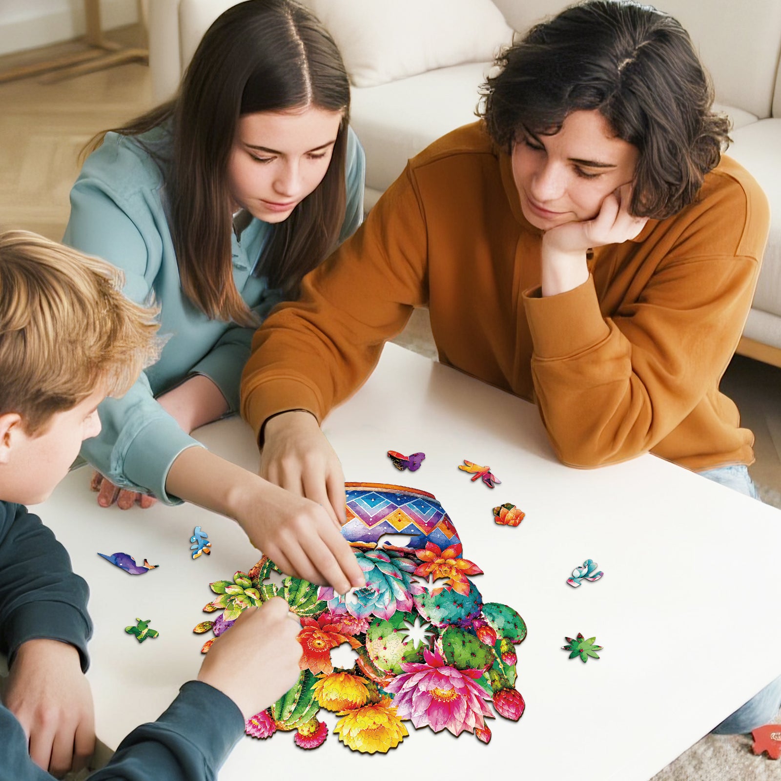 kaayee-wooden-puzzle-bloom-cactus-holzpuzzle-klein-natur image 7