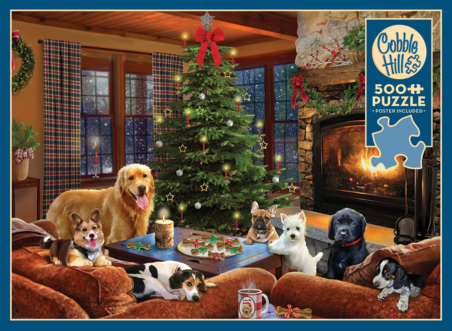 cobble-hill-furry-festivities-puzzle-500-teile-weihnachten image 5