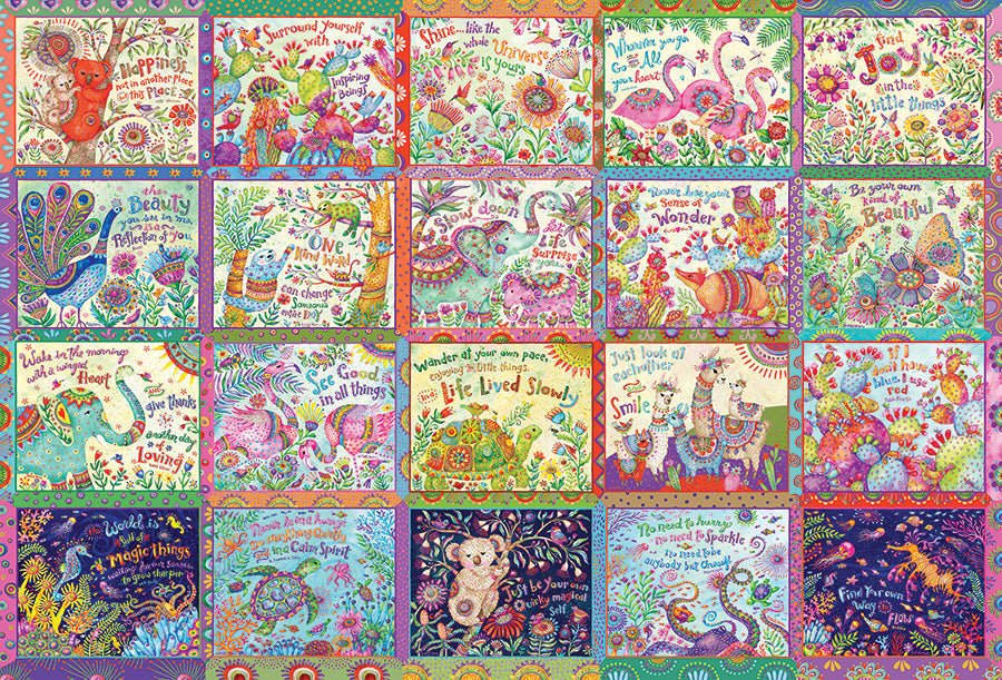 cobble-hill-happy-thoughts-puzzle-2000-teile-tiere-sammelmotiv image 2