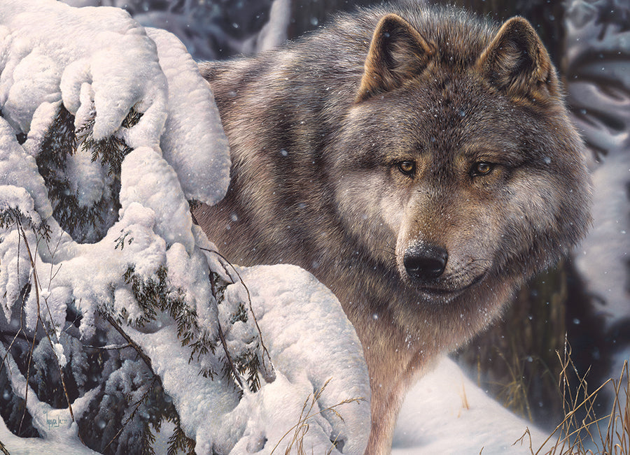cobble-hill-1000-piece-master-of-the-north-puzzle-wolf image 2