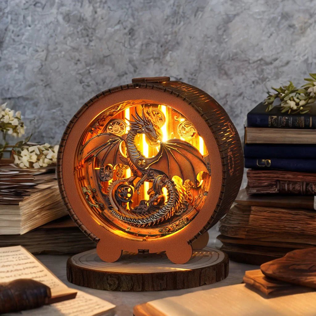 kaayee-night-light-mechanical-dragon-holzbausatz-nachtlicht image 2