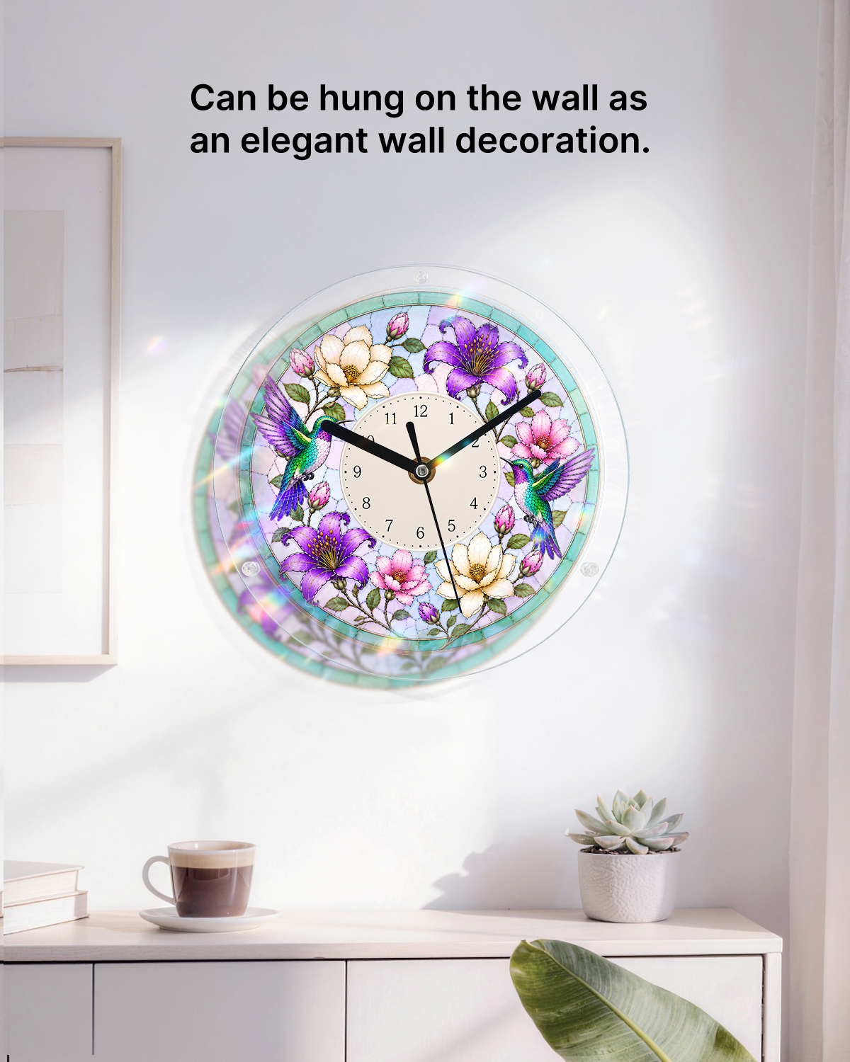 kaayee-hummingbird-puzzleuhr-regular-size-acryl-kolibri image 4