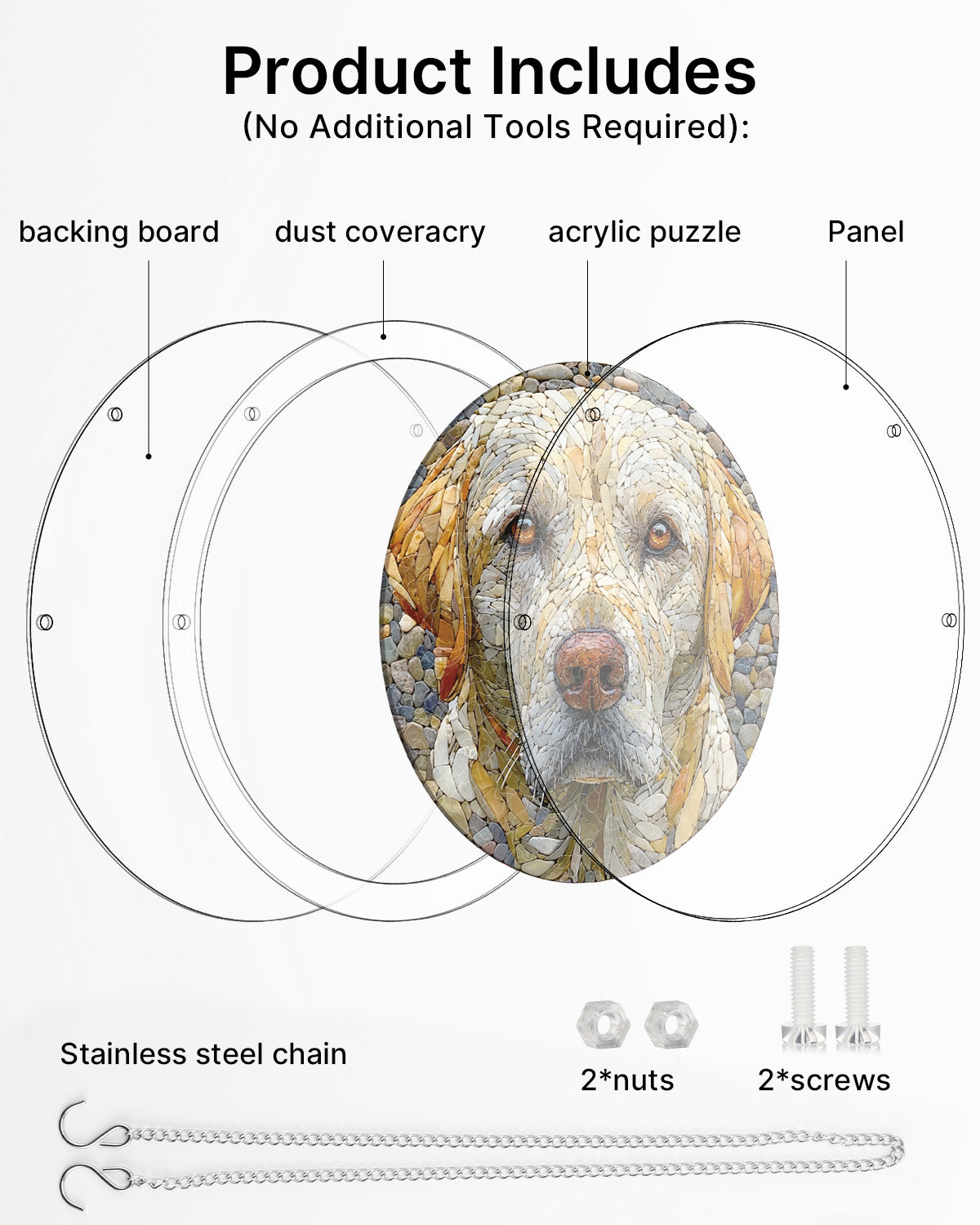 kaayee-stone-dog-suncatcher-puzzle-acryl-small-18-8-cm image 3