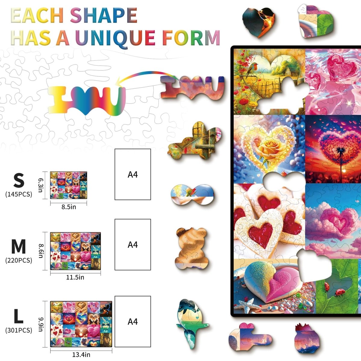 kaayee-love-is-everywhere-holzpuzzle-medium-herz image 3