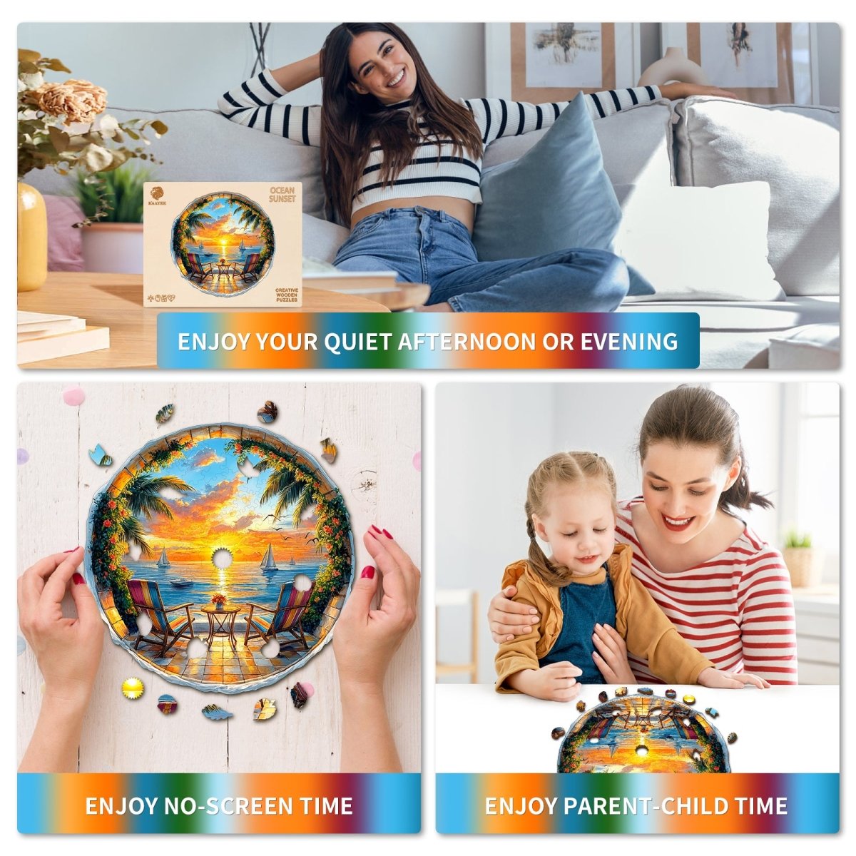 kaayee-ocean-sunset-holzpuzzle-rund-medium-ozean image 7