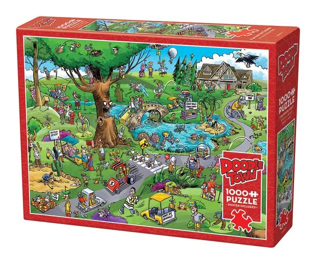 cobble-hill-doodletown-par-for-the-course-puzzle-1000-teile-golf image 1