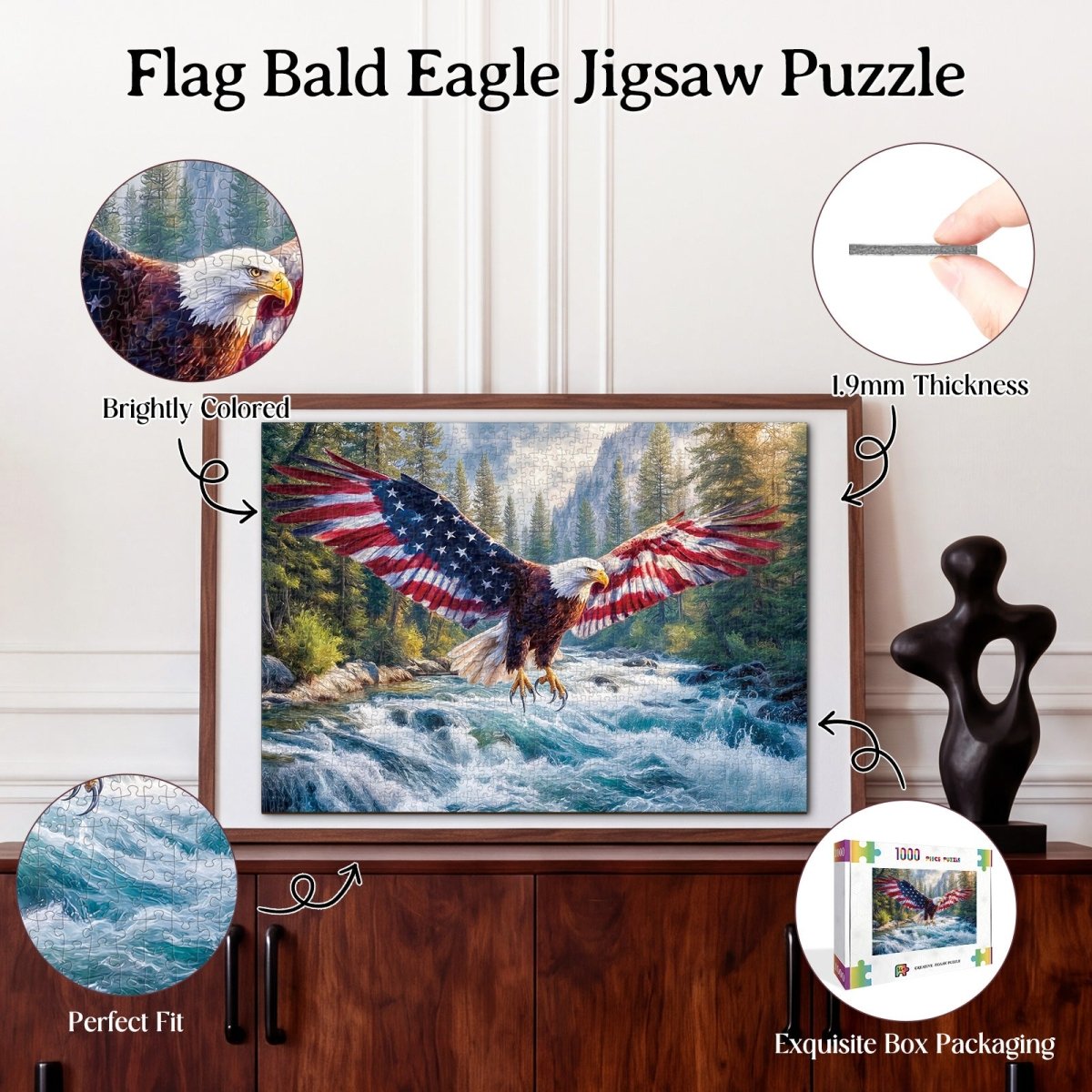 kaayee-flag-bald-eagle-2-1000-teile-puzzle-standard-adler image 3