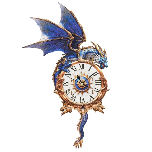 kaayee-clock-kit-blue-dragon-holzuhr-3d-puzzle-bausatz image 1