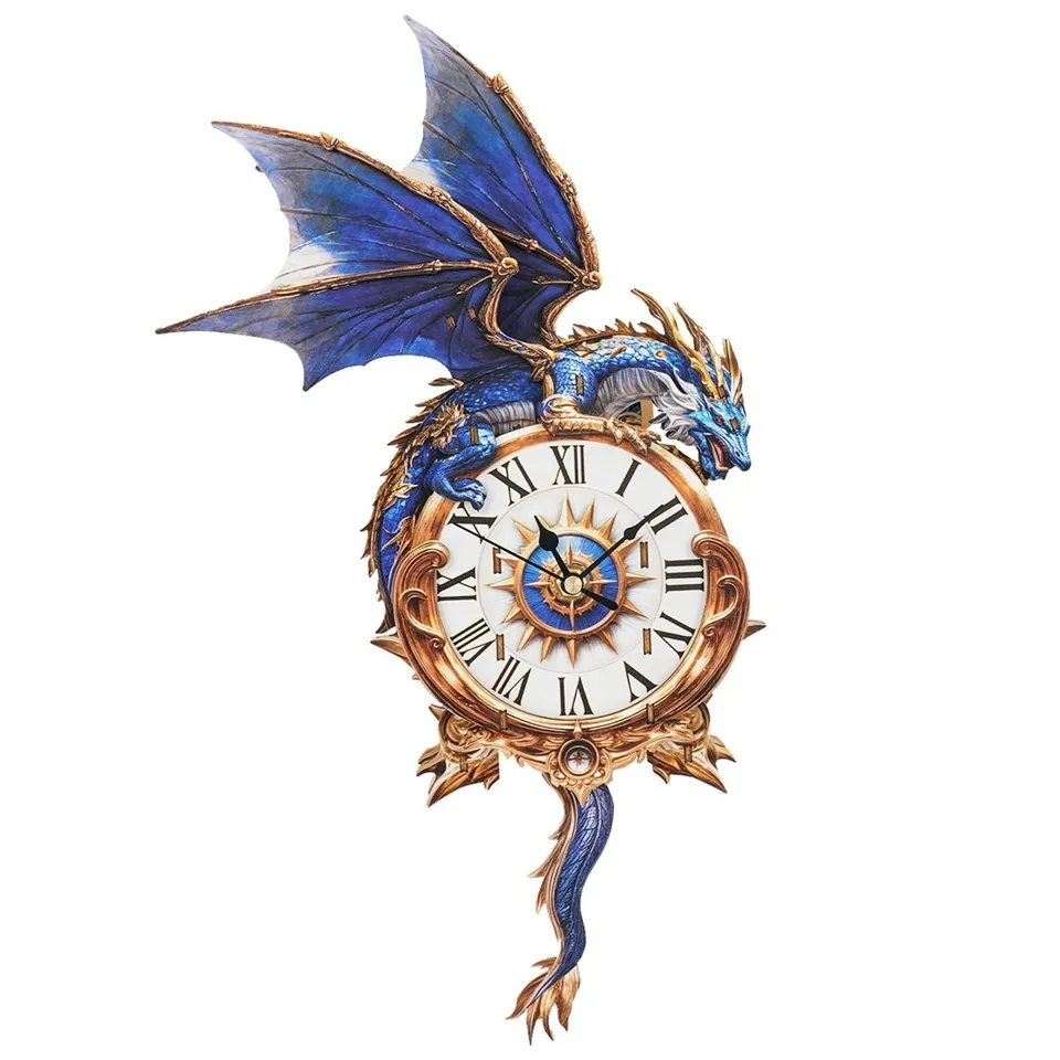 kaayee-clock-kit-blue-dragon-holzuhr-3d-puzzle-bausatz image 1