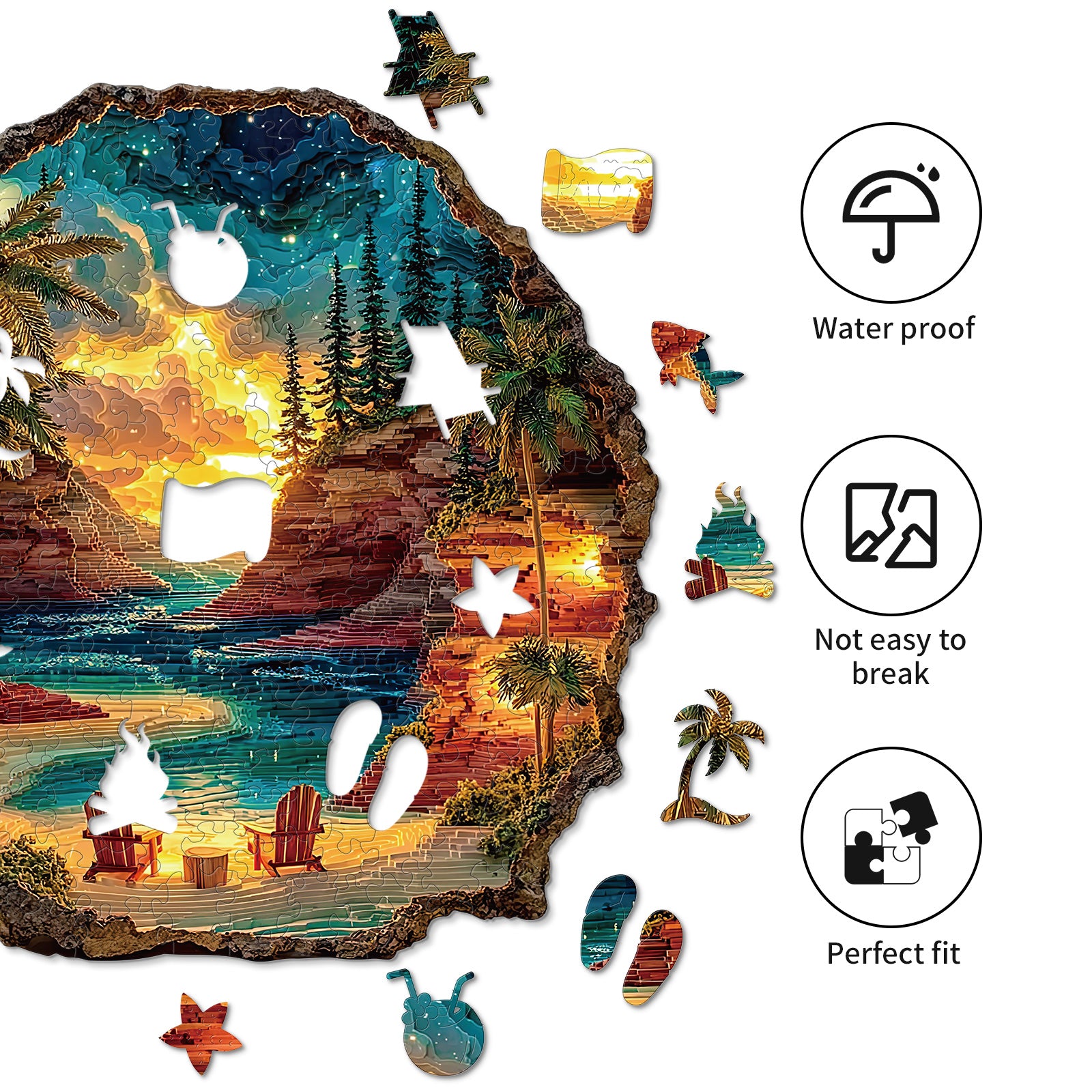 kaayee-wooden-puzzle-sunset-cove-holzpuzzle-landschaft image 2
