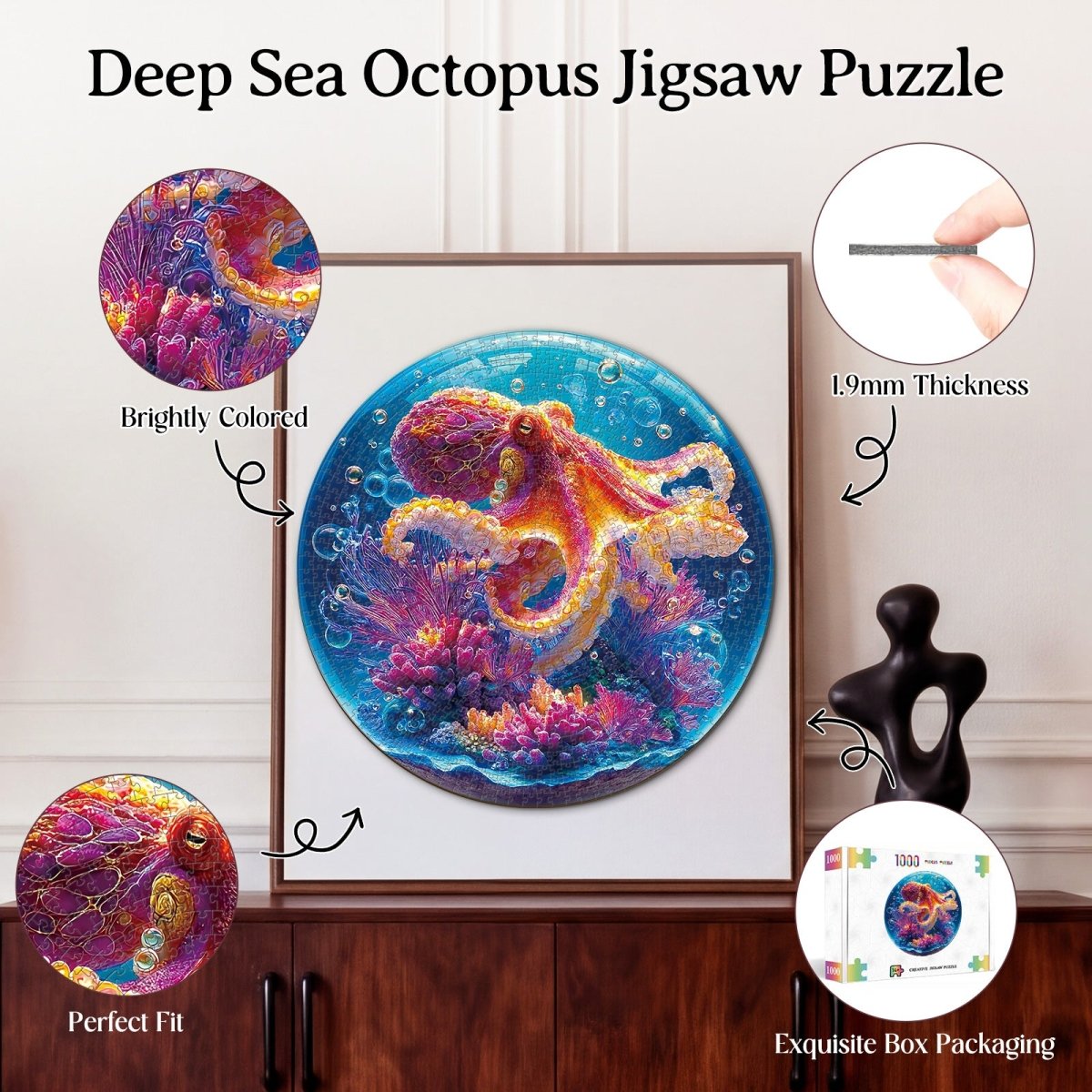 kaayee-cardboard-deep-sea-octopus-puzzle-1000-teile-standard-edition-rund image 3