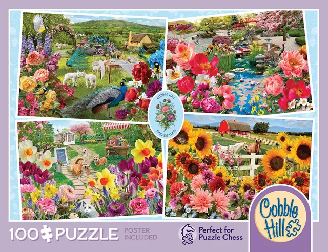 cobble-hill-100-piece-garden-tour-puzzle-100-teile-garten image 1