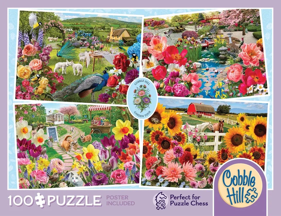 cobble-hill-100-piece-garden-tour-puzzle-100-teile-garten image 1