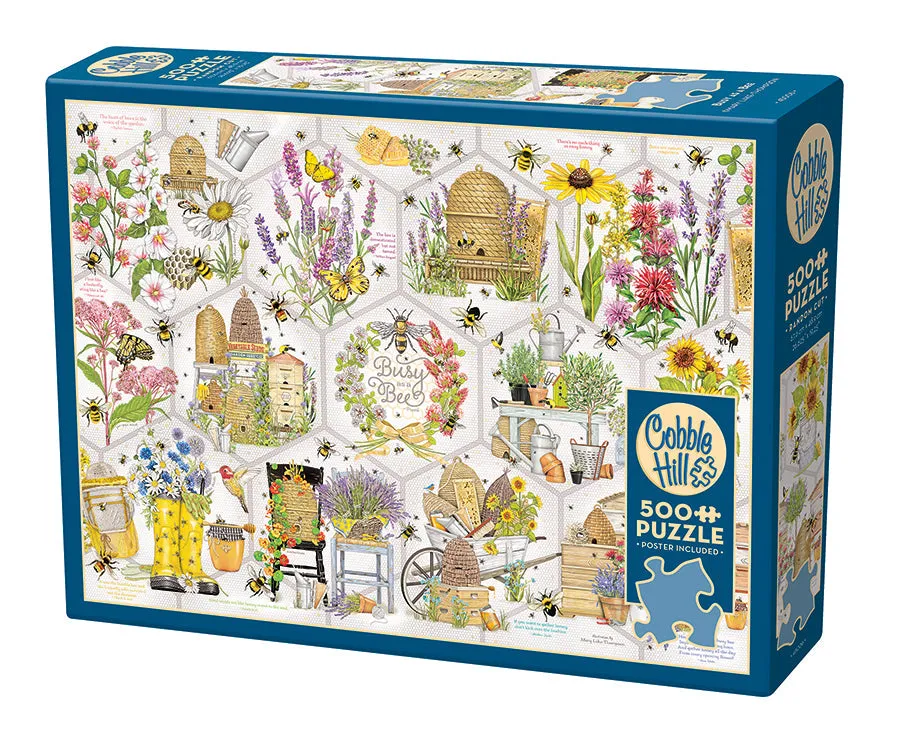cobble-hill-500-piece-busy-as-a-bee-puzzle-500-teile-biene image 1