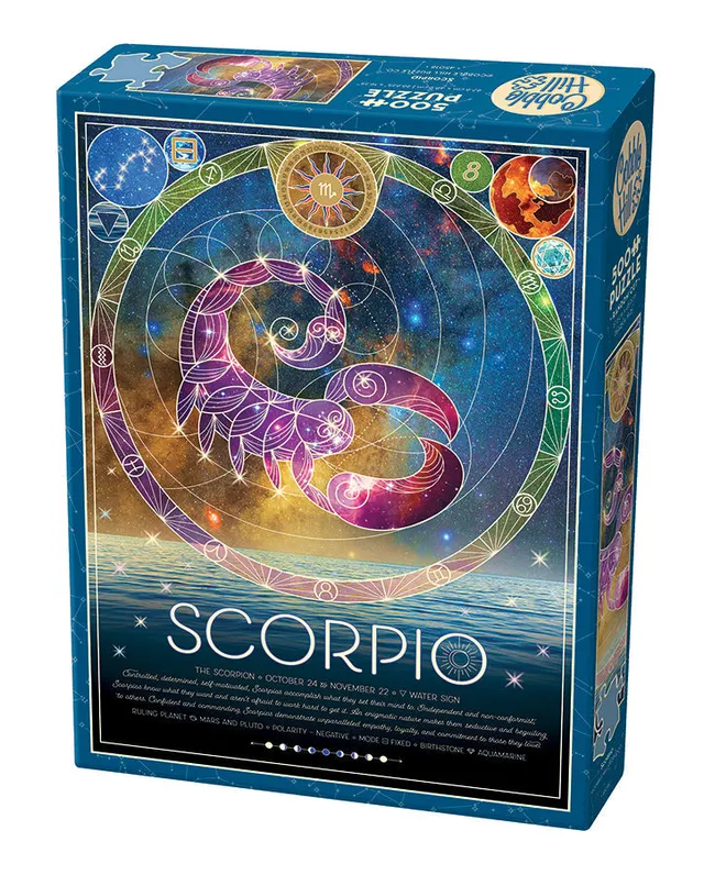 cobble-hill-500-piece-scorpio-puzzle-500-teile-sternzeichen image 1