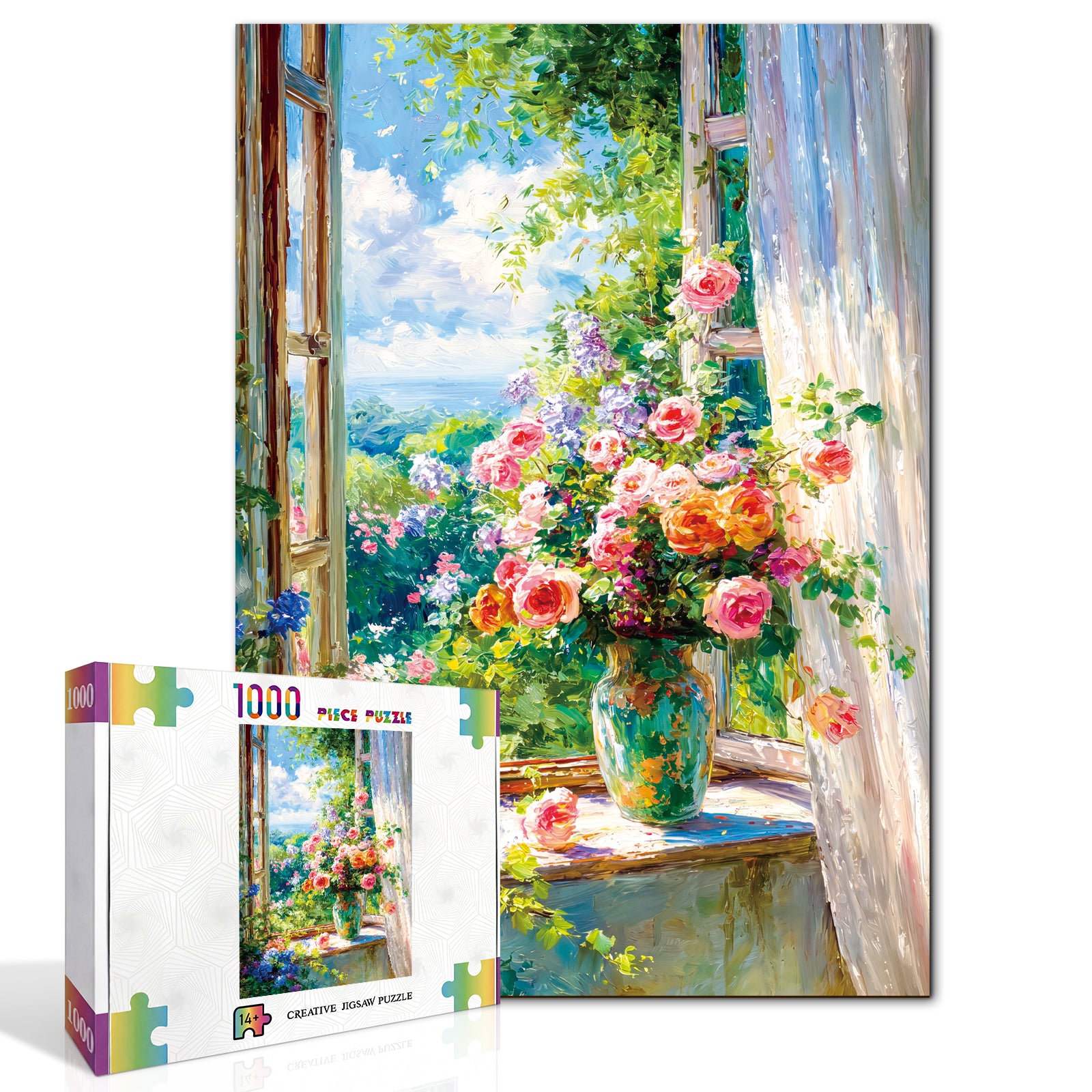 kaayee-cardboard-puzzle-summer-window-1000-teile image 2