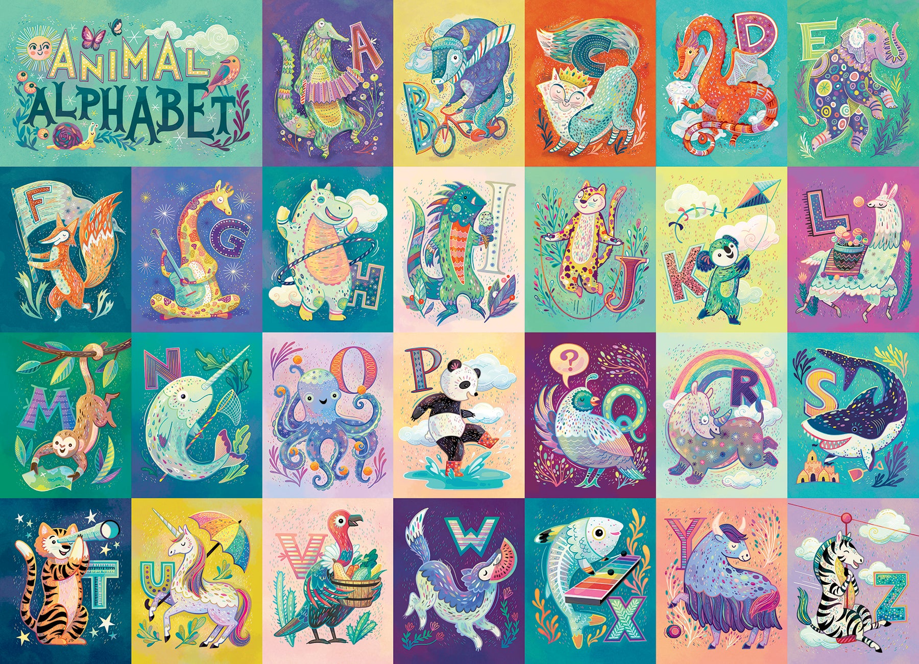 cobble-hill-family-pieces-350-animal-alphabet-familienpuzzle-350-t image 2