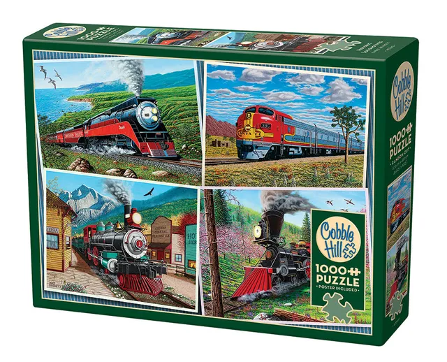 cobble-hill-1000-piece-historic-locomotives-puzzle-1000-teile-zug image 1