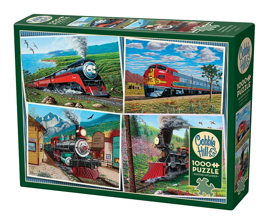 cobble-hill-1000-piece-historic-locomotives-puzzle-1000-teile-zug image 1