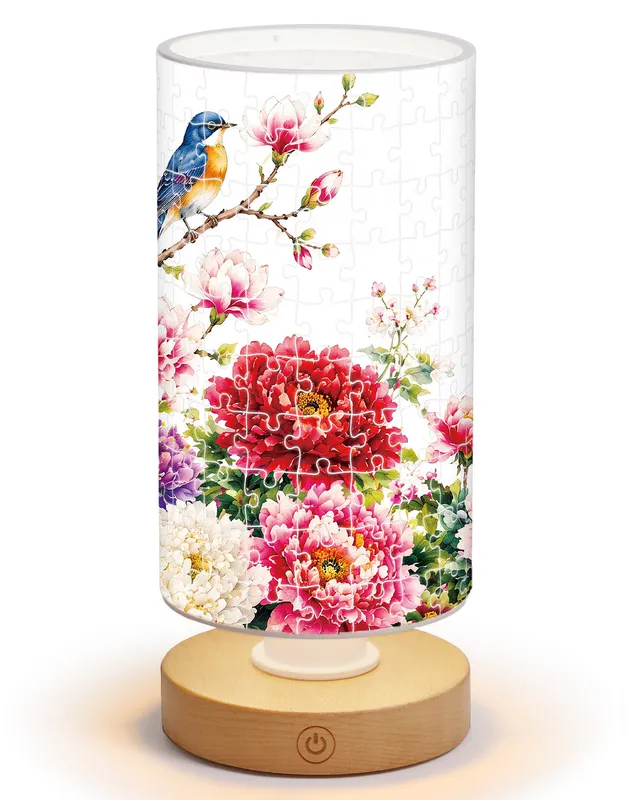 kaayee-blooming-prosperity-acryl-puzzle-nachtlicht-zylindrisch image 1