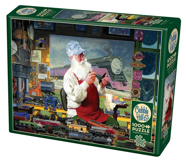 cobble-hill-1000-piece-santa-s-hobby-puzzle-1000-teile-weihnachten image 1