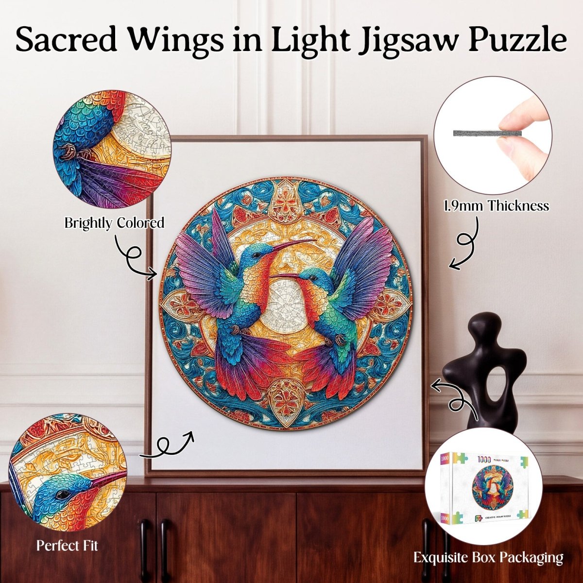 kaayee-cardboard-puzzle-sacred-wings-1000-teile-eco-kunst image 3