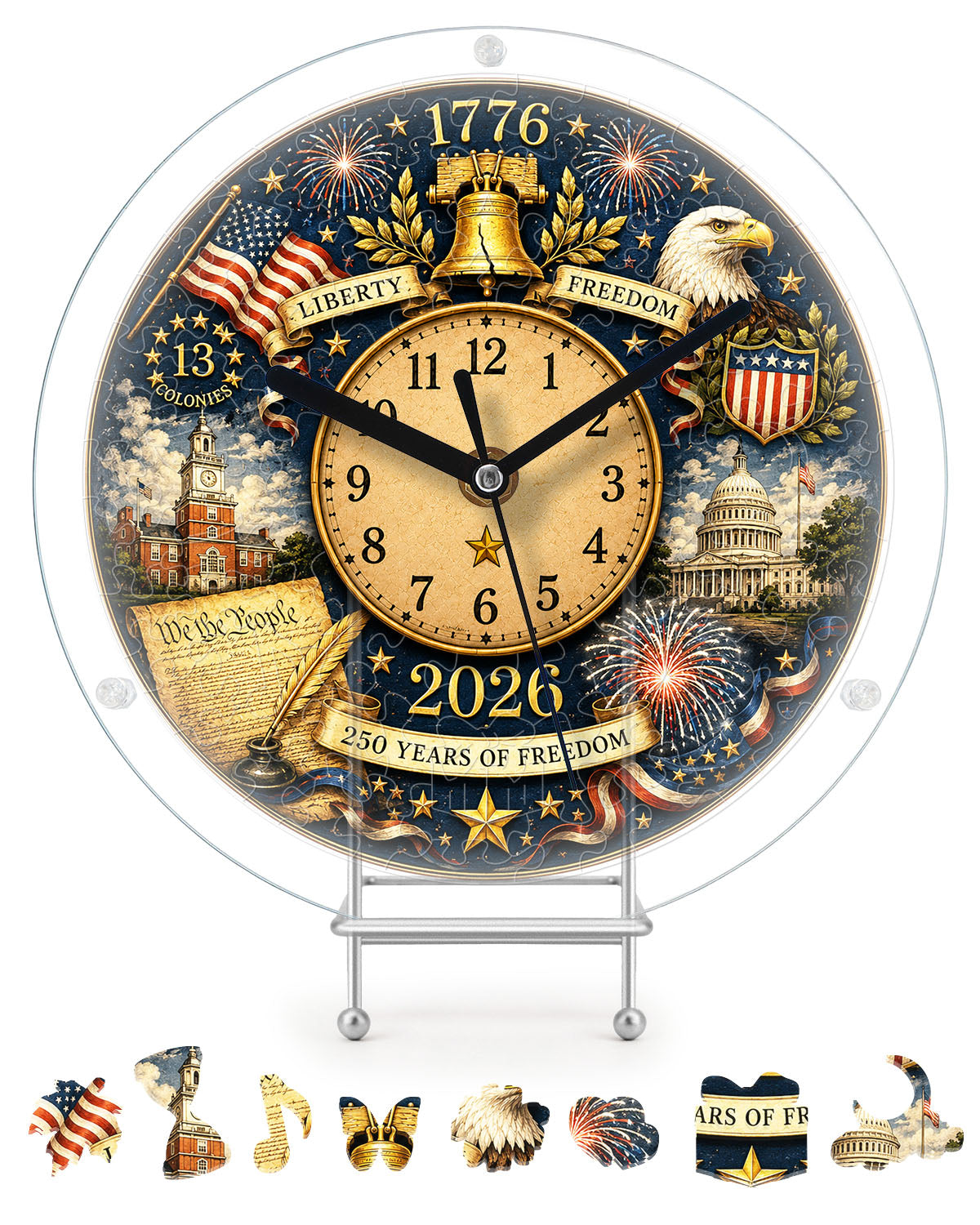 kaayee-250th-anniversary-freedom-puzzleuhr-clock-kit-regular image 1