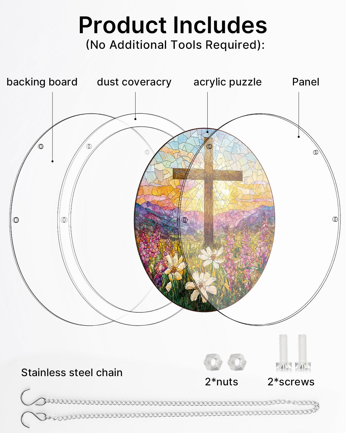 kaayee-suncatcher-puzzle-garden-of-holy-light-acryl-medium image 6
