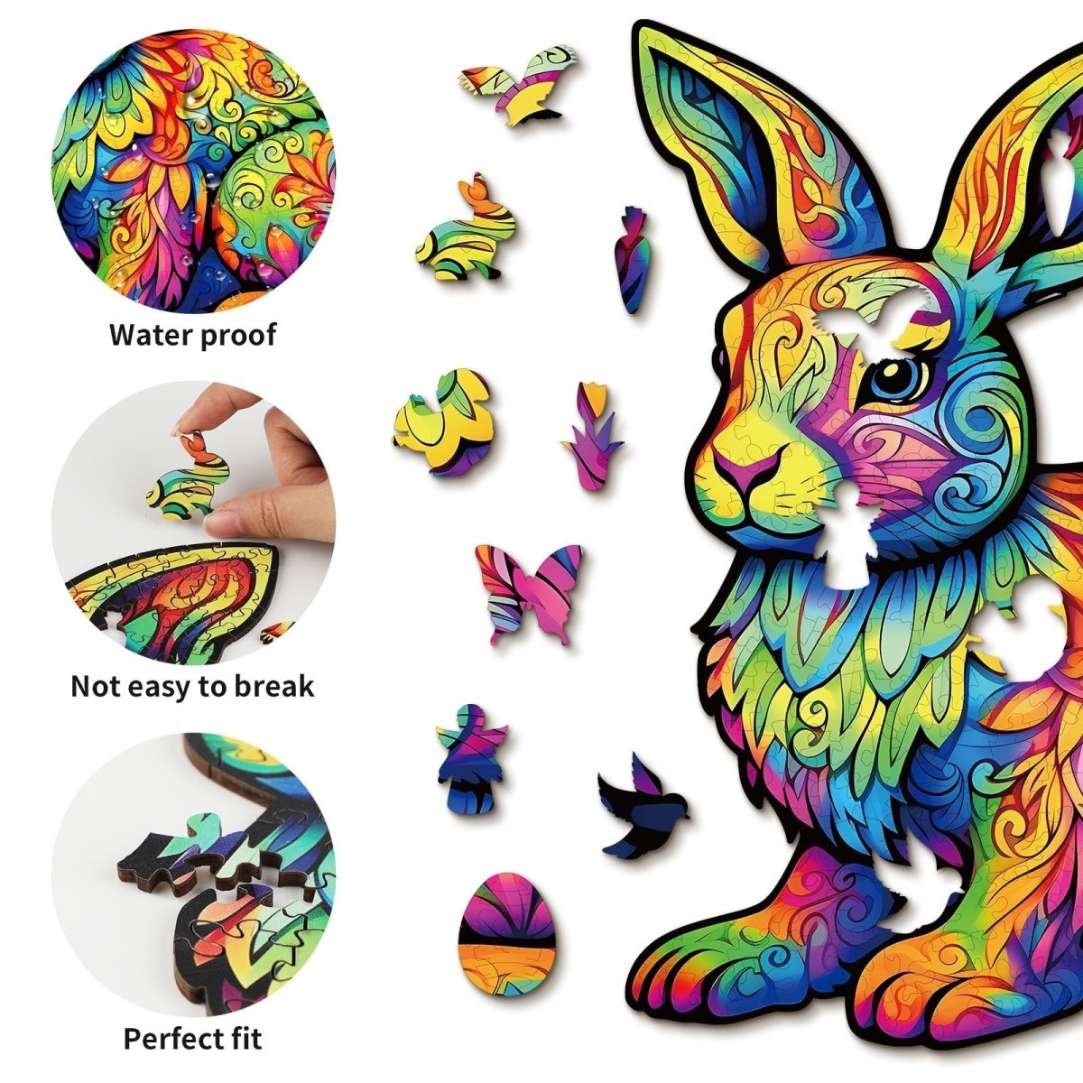 kaayee-wooden-puzzle-cute-rabbit-holzpuzzle-hase-m image 2